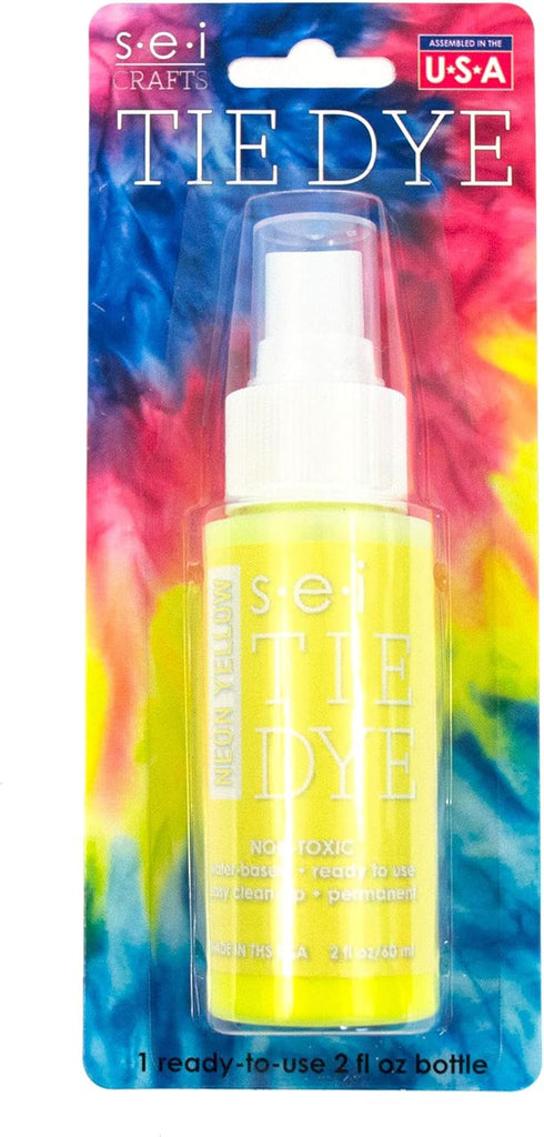 S.E.I Neon Yellow Tie Dye Spray Bottle, 2- Ounces, Fabric Spray Dye...