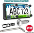 PRUST Anti Theft License Plate Frame- Black Silicone Car Plate Holder and Stainless Steel Tamper-Proof Screws kit, with License Plate Mounting Har...