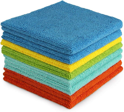 AIDEA Microfiber Cleaning Cloth, 8PK, All Purpose Microfiber Towels, Absorbent Cleaning Rags Kitchen Towels, Lint Free Dusting Cloth for House, Ki...