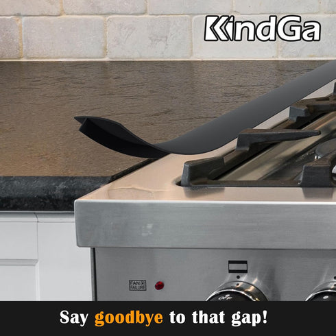 Silicone Stove Counter Gap Cover 21" by Kindga, Easy Clean Gap Filler Sealing Spills Between Kitchen Counter, Appliances,Stovetop, Oven, Washing M...
