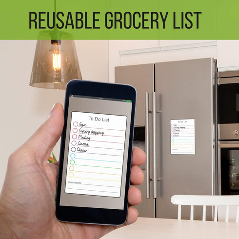 Dry Erase Small Magnetic to Do List White Board for Fridge A5 - Lined Dry Erase Todo List for Refrigerator - Daily Magnetic Planner - Mini Whitebo...