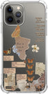 Aesthetic Abstract Butterfly Collage Clippings Clear Modern Case Compatible with iPhone 13 Pro Max, Vintage Collage Clear Case for iPhone 13 Pro M...
