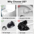 RV Toilet Bowl Brush and Holder, Ventilated Toilet Cleaner Brush with Long Handle and Flexible Bristles, Wall Mount for Motorhome Travel, Travel T...