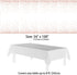 4 Pack Plastic Tablecloths for Rectangle Tables, Waterproof Disposable Party Table Cloths with Rose Gold Dot, Table Covers for Decorations, Baby S...