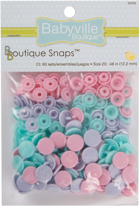 Babyville Boutique 35038 Snaps, Size 20, Butterflies (60-Sets)...