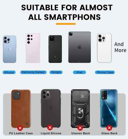 SHANSHUI Phone Card Holder, Ultra Slim Phone Wallet Stand Silicone Sticky Business Credit Card ID Holder for Back of Phone Compatible with iPhone ...
