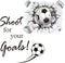 Soccer Wall Decal 3D Soccer Wall Decor Stickers for Room Decor Football Stuff Shoot for Your Goals Football Sticker for Kid Boy Bedroom Art Decora...