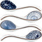 Asian Soup Spoons Set, Ceramic Soup Spoon Japanese Pho Miso Ramen Curries Spoons,Chinese Large Spoons Soup for Woton Noodles Dumpling Rice, Korean...