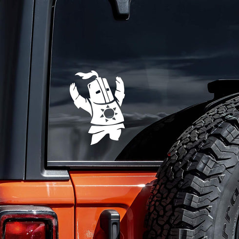 Dark Souls Praise The Sun Decal Vinyl Sticker Auto Car Truck Wall Laptop | White | 3" x 5"...