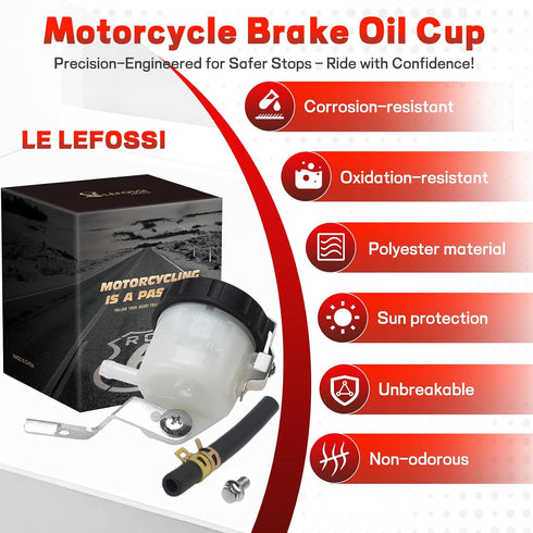 Motorcycle Front Brake Master Cylinder Brake Pump Tank Oil Cup Fluid Bottle Reservoir w/Bracket Aftermarket Part Compatible with for Suzuki GSXR 6...