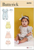 Butterick Babies' Headband, Bloomers, Rompers, and Dress Sewing Pattern Kit, Design Code B6950, Sizes XS-S-M-L, Multicolor...