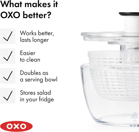 OXO Good Grips Little Salad & Herb Salad Spinner, Fruit Washer and Lettuce Spinner...