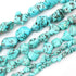 HAAMIIQII 10-15mm Freeform Irregular Blue Turquoise Beads Loose Gemstone Beads for Jewelry Making Strand 15 Inch (22-30pcs)...