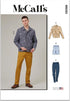 McCall's Men's Collared Jacket, Shorts and Pants Sewing Pattern Packet, Design Code M8393, Sizes 44-46-48-50-52...