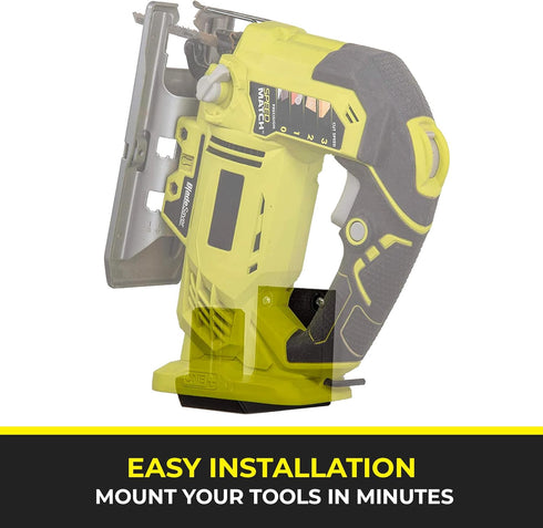 Spartan Mounts Tool Mount for Ryobi Power Tools, Right Mount Wall Display Hook, Power Tool Storage, Convenient Easy Access Garage Organizer, Durab...