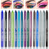 15 Colors Eyeliner Pen Set, Eyeliner Pencil Set, Waterproof Colorful Eyeliner Kit Long Lasting Eyeshadow Pencil Professinal Eye Makeup Set Pearl E...