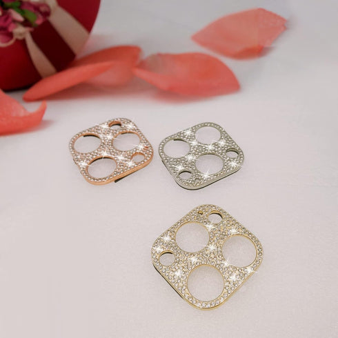 Omorro for iPhone 13 Pro Bling Lens Protector, Camera Cover 3D Glitter Crystal Diamond Rhinestone Shining Dots Metal Protective Decoration Sticker...