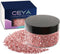 Ceya 5.3oz/ 150g Crushed Irregular Glass Rose Gold Metallic Crystal Chips Broken Glass Glitter 2-4mm Craft Glitter for Nail Arts Epoxy Resin Coast...