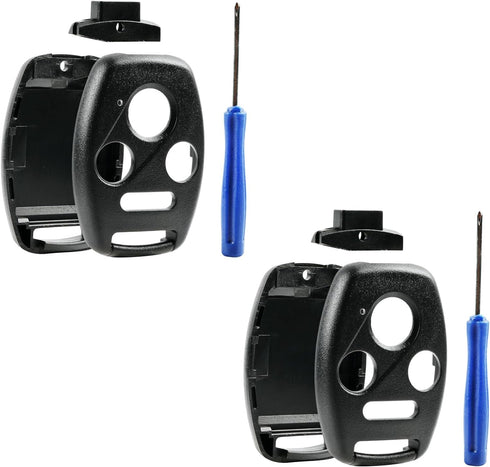 Cutting NOT Required - Key Fob Keyless Entry Remote Shell Case & Pad fits Honda 2003-2012 Accord / 2006-2013 Civic EX / 2009-2015 Pilot /2005-2006...
