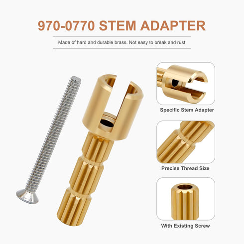 970-0770 Stem Adapter with Screw Replace for 970-0770 Plumbing Equipment, Pfister Securepfit Trims, Shower Handle Stem Extension Tub and Faucet Ac...