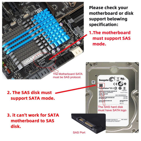 chenyang SAS to SATA Cable,SFF-8482 SAS 29 Pin to SATA 22Pin Hard Disk Drive Raid Extension Cable with 15 Pin SATA Power Port...