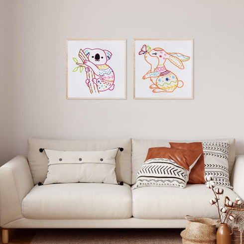 Louise Maelys Embroidery Kit for Beginners Adults, koala pattern Practice kit,Starters cross stitch kit including embroidery hoop, cloth,needles, ...