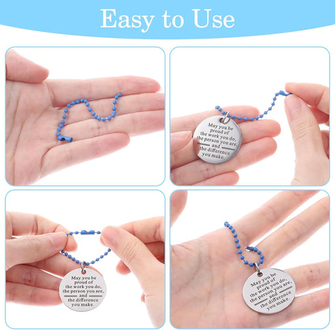 Molain 100Pcs Bead Ball Chain, 2.4mm Stainless Steel Dog Tag Necklace Chains Beaded Keychain Beads Chains for Jewelry Making Supplies Necklace Ear...