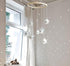 Dazzling Disco Ball Mobile, Spiral Spinner Ball, 7.8 Inch Nature Bamboo Circle, Indoor Outdoor Yard Garden Patio Home Decoration for Party Activit...