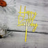 Happy Birthday Cake Topper for Birthday Party Decorations - Mirror Gold Acrylic...