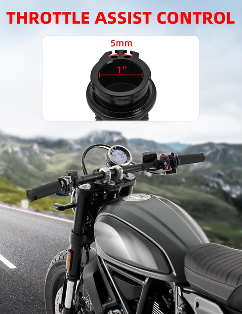 Amazicha Black 1” Motorcycle Hand Grips Handlebar Grips Compatible for Harley Sportster Touring Honda Kawasaki Suzuki Yamaha Bobber Chopper...