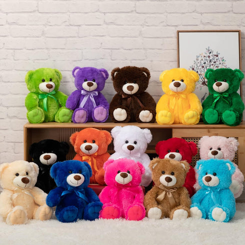 Super Color Teddy Bear Stuffed Animals Plush Toy for Children Girlfriend Family Congratulations Baby Shower Birthday Beige 14 inch...
