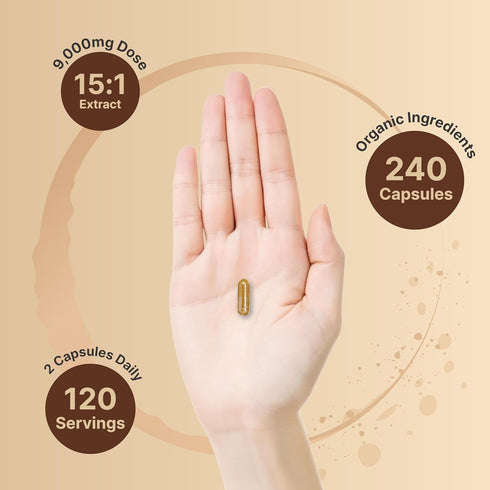 NatureBell Lions Mane Mushroom Supplement Capsules 9,000mg, 240 Capsules | 120 Days Supply – Made with Organic Lion’s Mane Powder Extract – Cognit...