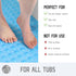Yimobra Non Slip Bathtub Mat 40 x 16 Inch, Extra Long Shower Mat with Drain Holes, Machine Washable Baby Bath Mats, Strong Suction Cups for Bathro...