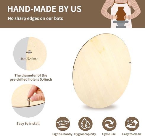 KEJJNYER 4 Pack Pottery Wheel Bat 12 Inch, 2.5mm Thick Round Pottery Bats Clay Throwing Bats with Screws for Making Ceramic Clay, Spinning Clay...