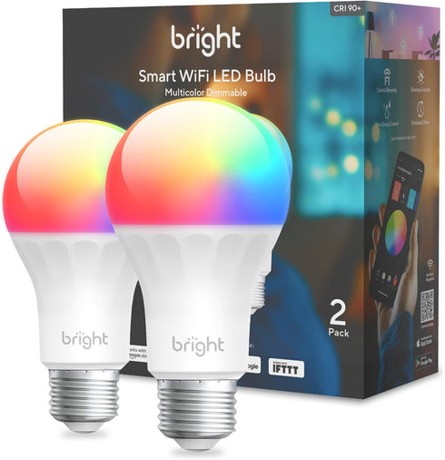 Smart Light Bulbs, 1100 Lumen, 90+CRI WiFi Mesh & Bluetooth Color Changing A19 Light Bulb, 16 Million DIY Colors RGB Light Bulbs, Work with Alexa,...