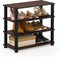 Furinno Turn-S-Tube 4-Tier Shoe Rack, Dark Cherry/Black...