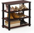Furinno Turn-S-Tube 4-Tier Shoe Rack, Dark Cherry/Black...
