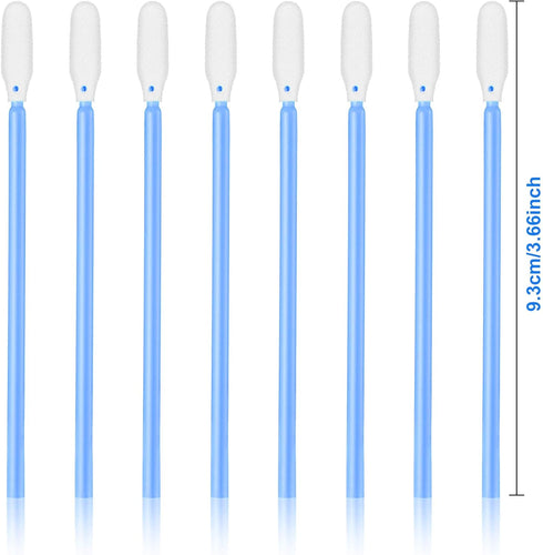 200 Pieces Foam Swab Cleaning Swab Foam Tips Sponge Stick for Inkjet Printer Print Head Camera Optical Lens Optical Equipment (Blue)...