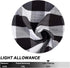 CAROMIO Cafe Curtains 45 Inch Length, Buffalo Plaid Gingham Pattern Rod Pocket Half Window Curtains for Kitchen Bathroom Window Curtain, Black and...