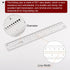 2pcs Film Flexible Ruler 8 Inch 0.1mm Scale PET Plastic Folding Straight Ruler Calibration Soft Ruler Measuring Tool for Factory, Transparent...