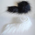 White and Black Faux Fur Ribbon - Ideal for Crafts and DIY Projects - Faux Fur Fabric by The Yard - Suitable for Gnomes Beard Hair Cosplay Costume...