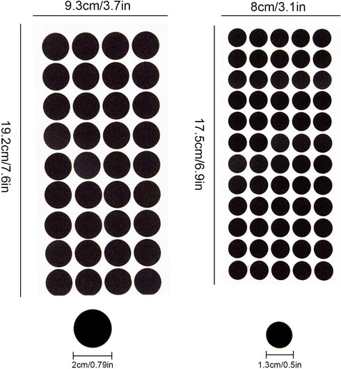Iceyyyy 200+ Pieces Black Adhesive Felt Circles, Black Self-Adhesive Felt Sticker for Halloween DIY Projects, Professional Craft Finishing (0.5 an...
