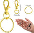 Hotop 100 Pieces Swivel Clasps Set 50 Piece Lanyard Snap Hooks with 50 Piece Key Chain Rings, Lobster Keychain Clip Hooks Lobster Claw Clasps for ...