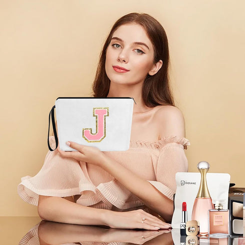 A-Z Personalized Gifts for Women,Cosmetic Bag for women,Birthday Gifts for Best Friend with Cosmetic Bag,Bride Bridesmaid Gifts,Stuff For Girls,Si...