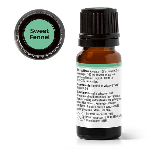 Plant Therapy Sweet Fennel Essential Oil 10 mL (1/3 oz) 100% Pure, Undiluted, Therapeutic Grade...
