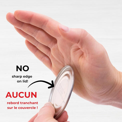 Starfrit MightiCan Can Opener - Safe - Holds Lid and Leaves No Sharp Edges on Lid - 3 year warranty - Comfort Grip - Heavy Duty Non-Slip Knob...