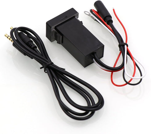 Car Bluetooth Music Adapter Module Panel Installation AUX Output Use for Toyota,Camry,Corolla,Yaris,RAV4,Reiz,Land Cruiser...