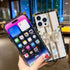 Luxury Square Compatible with iPhone 13 Pro Max 6.7 Inch Case, Cute Bling Pearl Butterfly Diamond Kickstand Cover, Glitter Silicone Shockproof Pro...