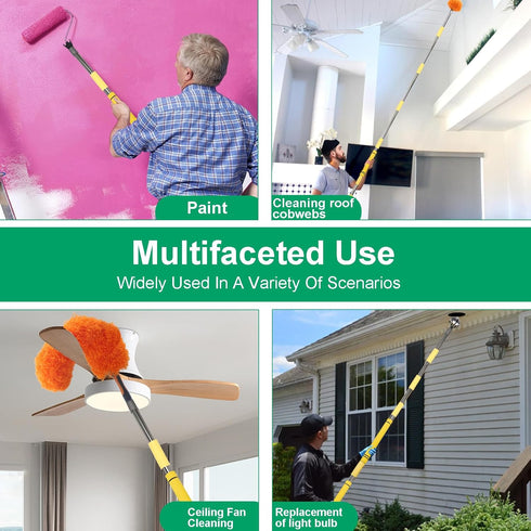 Extension Pole, 3 Feet to 4 Feet Multi-Purpose Spliced Extension Rod Spider Brush and Pole Outdoor Spray Paint Roller Cleaning Extension Pole and ...