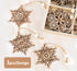 ilauke 12pcs Wooden Snowflakes Decorations 3 inch Christmas Ornaments Wood Hanging Ornament Rustic Farmhouse Christmas Craft Supplies...